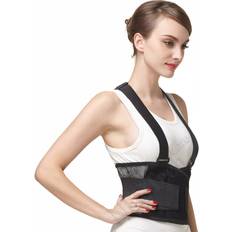 neotech Back Brace with Suspenders/Shoulder Straps Light & Breathable Lumbar Support Belt for Lower Back Pain Posture, Work, Gym Neotech Care Brand