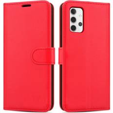 New Horrizon Red For Samsung A70 Wallet Case PU Leather Wallet Flip Phone Case