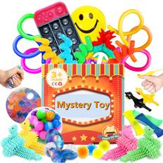 MDSRJONE 30Pcs Fidget Box Sensory Toys Bundle Pack Push Pop Bubble