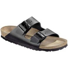 Birkenstock Arizona Natural Leather Sandals Narrow Footbed Adjustable Fit Black