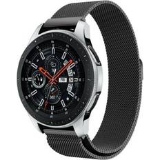 Stainless Steel Smartwatch Strap HOD Health & Home Milanese Loop Stainless Band Strap Samsung Galaxy 46Mm Black