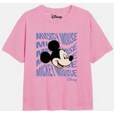 Acrylic Tops Disney Mouse Text Head Girls T-Shirt Light Pink 9-10 Years