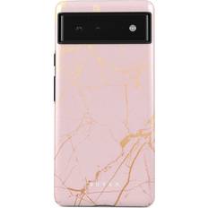 Google Pixel 6a Mobile Phone Cases Burga Peachy Gold Pink Marble Google Pixel 6a Case