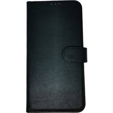 FoneFunShop Compatible with Samsung S22 Ultra Luxury PU Leather Flip Wallet Case Black