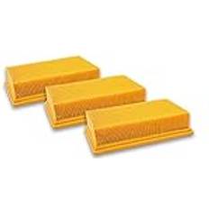 VHBW 3x Filtre Plissé Plat Compatible Avec Kärcher nt 30/1 Tact l, nt 30/1 Tact Te h, nt 30/1 Tact Te l Aspirateur