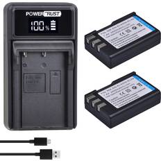 PowerTrust PowerTrust 2400mAh EN-EL9 EN EL9 EN-EL9a EN EL9a EL9a caméra Batterie AKKU Pour Nikon EN-EL9a D40 D60 D40X D5000 D3000 Caméra 2la batterie et chargeur