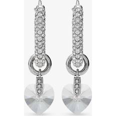 Jimmy Choo Heart Hoops Silver/Crystal One