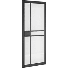 Doors Deanta Black Dalston 204 Interior Door Clear Glass (x)