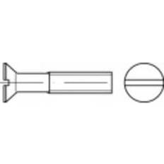 Byggmaterial Toolcraft Försänkta Skruvar M5 70 mm Spår DIN 963 Rostfritt Stål A4 100 st