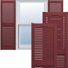 Ekena Millwork Lifetime Vinyl Standard Cathedral Top Center Mullion Open Louver Shutters Window Shutter Height 104.1cm