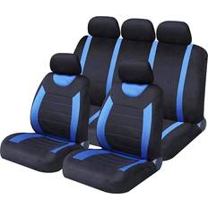 Car Upholstery Sakura Car Seat Headrest Covers Carnaby Blue SS5292 Airbag