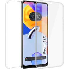 TuMundoSmartphone Tumundosmartphone Dubbelfodral Transparent Pc TPU Full Body 360 för Xiaomi Redmi 12C