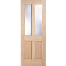 Doors LPD Doors Richmond Glazed Unfinished Oak Interior Door (x198.1cm)