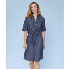Tencel Dresses Damart Tencel Dress Blue 38"
