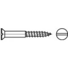 Toolcraft Försänkt Träskruv 2 mm 8 mm Spår DIN 97 Mässing 500 st