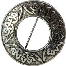 Silver - Women Brooches I Luv LTD Polished Ladies Plaid Brooch Fly Scottish Pewter Celtic Knot Design Made Scottish Celtic Silver Kilt Pin Novelty Brooches and Pins Kilt Outfits for Men