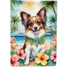 Caroline's Treasures Papillon Luau Garden Flag 11.25