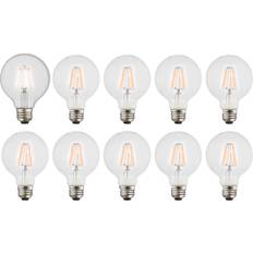 Livex Lighting 960812X60 Pack of 60 8 Watt Vintage Edison Dimmable G25 Medium E26 LED Bulbs 800 Lumens 3000K and 90CRI Clear Bulbs Bulbs LED