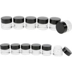 Cosmetics Toysmith 12PCS 5G Clear Glass Cosmetic Jars with Lids Refillable Make-up Cosmetic Containers Pots Cases for Storing Oils Creams Lip Lotions