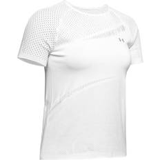Nylon T-shirts Under Armour Womens Warrior Knit Short Sleeve T-Shirt White 1328290 112 Nylon