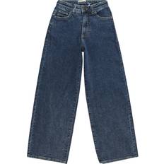 Wide Leg Denim Pants - Blå
