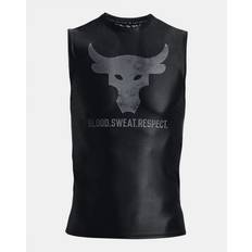 Man - Nylon Tank Tops Under Armour Project Rock Iso-Chill Mens Black Tank Top Nylon