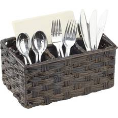 With Handles Utensil Holders mDesign Woven Divided Utensil Holder