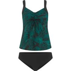 Polyamide Tankinis Bonprix Leaf Print Tankini Set Green Print