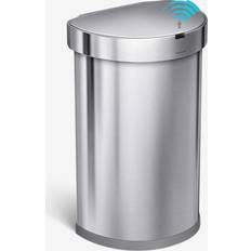 Simplehuman 45 Semi-Round Automatic Sensor Trash Can, Brushed