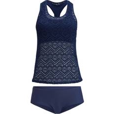 Polyamide Tankinis Bonprix Crochet Lace Tankini Set - Navy