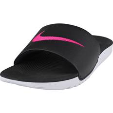 Nike Kawa Slide Black Vivid Pink Women's