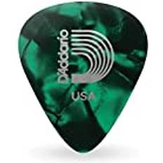 Planet Waves D&apos;Addario 1CGP4-10 Green Pearl Celluloid Plectrums, Medium Pack of 10