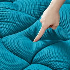 Turquoise Mattress Covers SLEEP ZONE Colored Cooling Fluffy Mattress Cover Turquoise