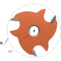 Cmt Slidsfræser med 45° hul