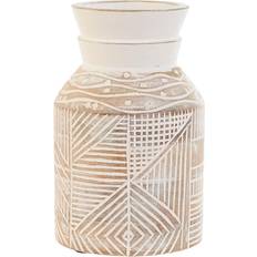 Wood Vases Home ESPRIT White Natural Mango wood Colonial 15 Vase