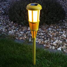 Gelb Gartendekorationen Marelida Solar Fackel FLAME Gartenfackel simulierter