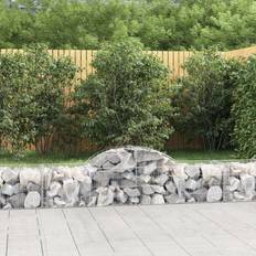 Giardino e Ambiente Esterno vidaXL Cesti Gabbioni Ad Arco 15 pz 200x50x40/60 cm Ferro Zincato