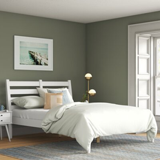 White Frame Beds AllModern Hudsyn Solid Frame Bed