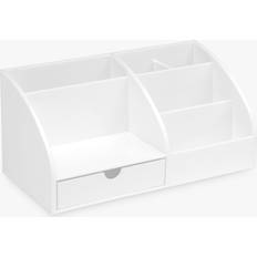 White Desktop Organizers OSCO White Hi-Gloss Desk Organiser