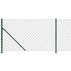 vidaXL Gunnebostängsel Med Stolpsko Grön 0.8x25 m
