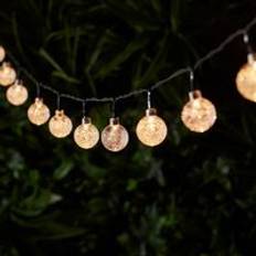 Garden & Outdoor Environment Lights4fun 40 Warm White Bubble Solar Fairy Lights