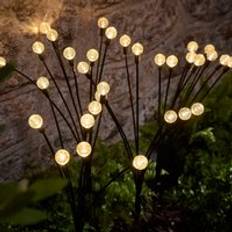 Lights4fun 4 Pacific Wavy Bubble Solar Stake Lights