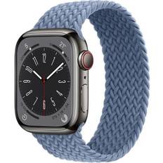 Floveme Elastiskt Apple Watch Armband 42mm/44mm/45mm/49mm Ljusblå S