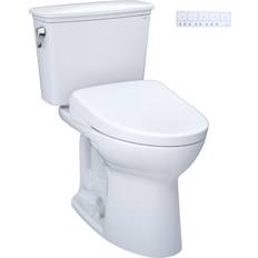 Water Toilets Toto MW7864736CEFG.10#01 Drake 1.28 GPF Piece Elongated Chair Height Transitional Toilet White