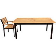 Furniturebox Malva Teak Extending Patio Dining Set