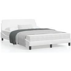 Bianco Strutture letto vidaXL Giroletto Con Testiera Bianco 140x200 cm In Similpelle Arredamento Casa Cucina