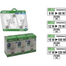 Lampade LED saldi Ecolight Kit 3 Lampadine a led Goccia E27