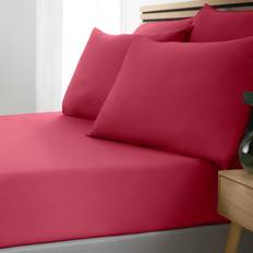 Lenzuolo con angoli - Lino Lenzuola Catherine Lansfield So Soft Easy Iron Fitted Bed Sheet Pink