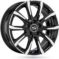 6.5" Car Rims MSW 79 Alloy Wheels In Gloss Black Full Polished Set Of 4 16 x 6.5 Inch ET41 5x112 PCD