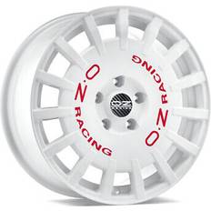 Vita Bilfälgar OZ Rally Racing White Red Lettering 7.5x18 5/112 ET50 B75